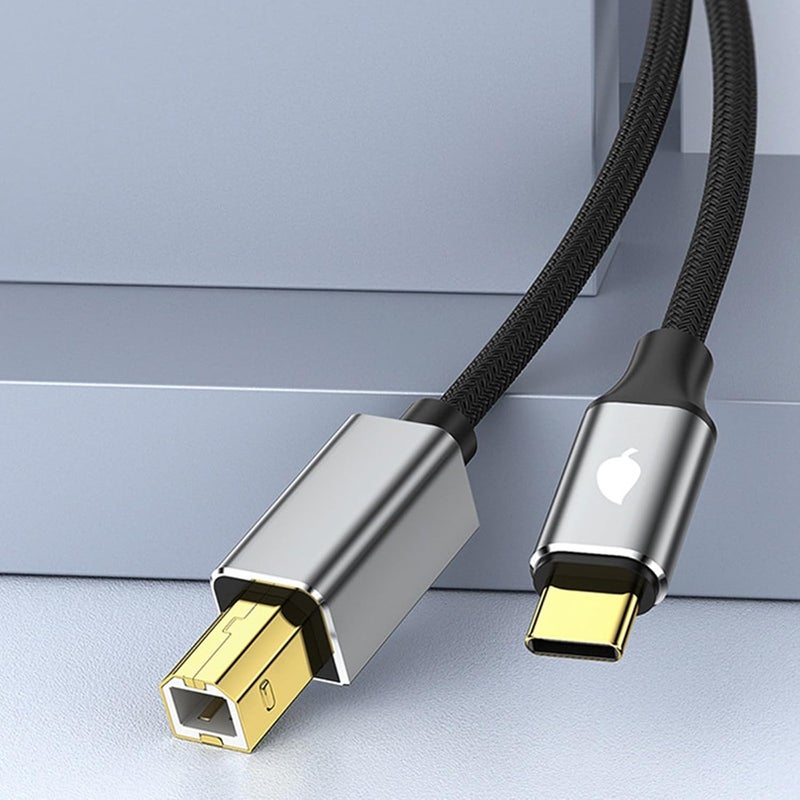 كابل Peiiwdc من نوع C، من USB إلى B، للطابعات، يتميز بسرعة نقل البيانات العالية، مناسب للكمبيوترات والآلات الموسيقية. - Image 4