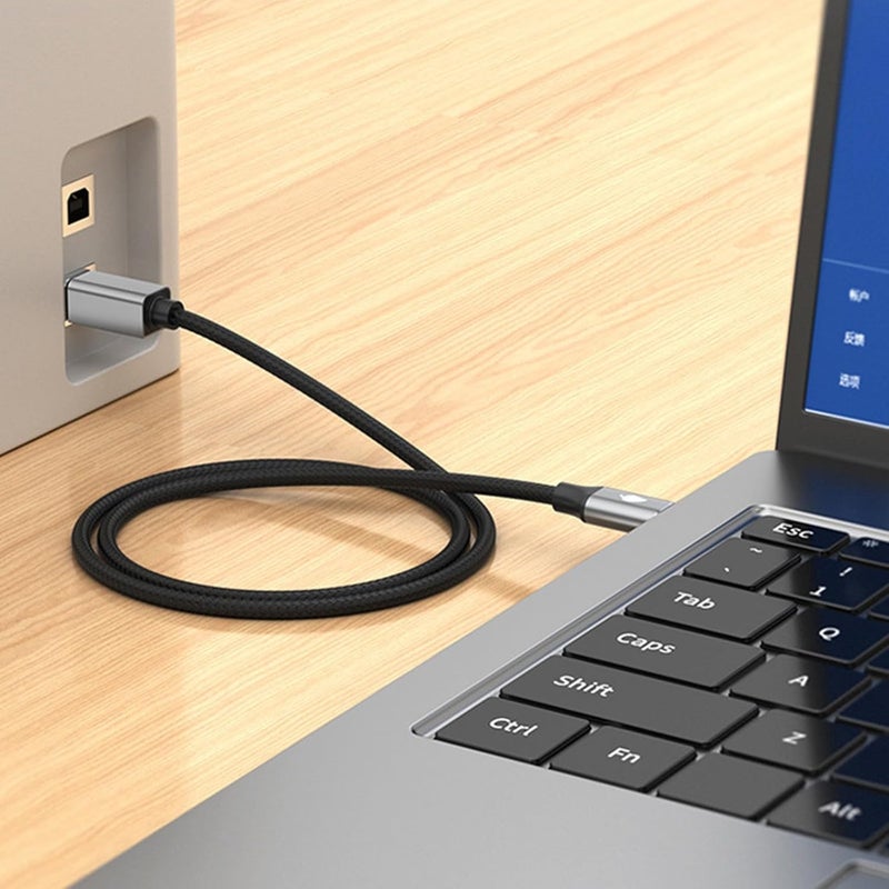 كابل Peiiwdc من نوع C، من USB إلى B، للطابعات، يتميز بسرعة نقل البيانات العالية، مناسب للكمبيوترات والآلات الموسيقية. - Image 2