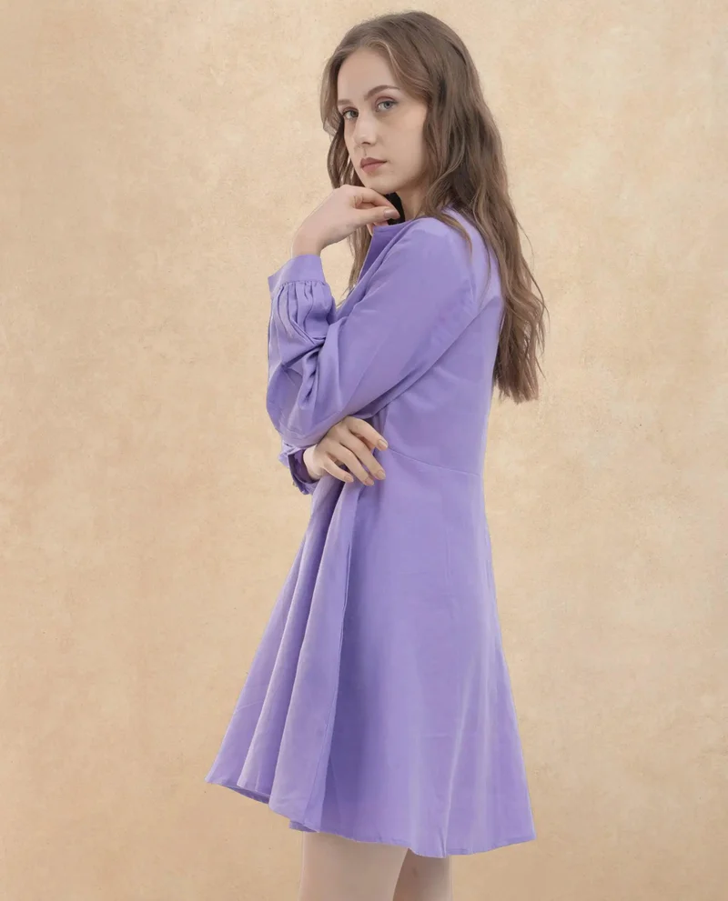 Rareism Women's Textured Fit And Flare Everyday Dress