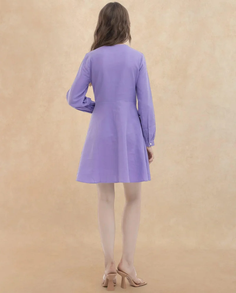 Rareism Women's Textured Fit And Flare Everyday Dress