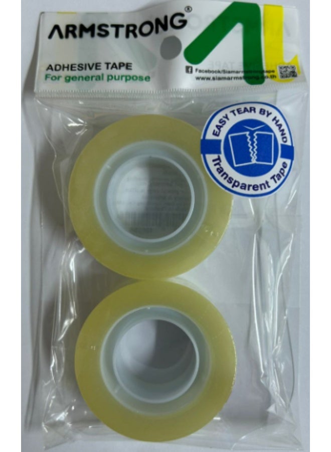 آرمسترونغ شريط قرطاسية لاصق شفاف  OPP P42 مقاس 18ملم×30ياردة  عبوة  2