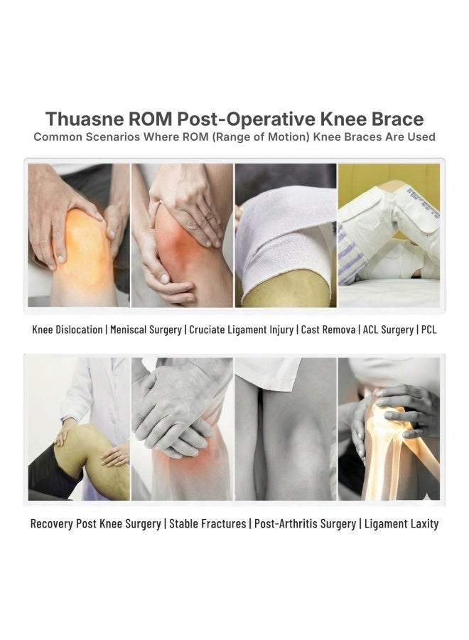 ثواسن دعامة الركبة Thuasne ROM-R بعد الجراحة – دعامة طبية قابلة للتعديل لإصابات الأربطة الشديدة وإعادة التأهيل - Image 5