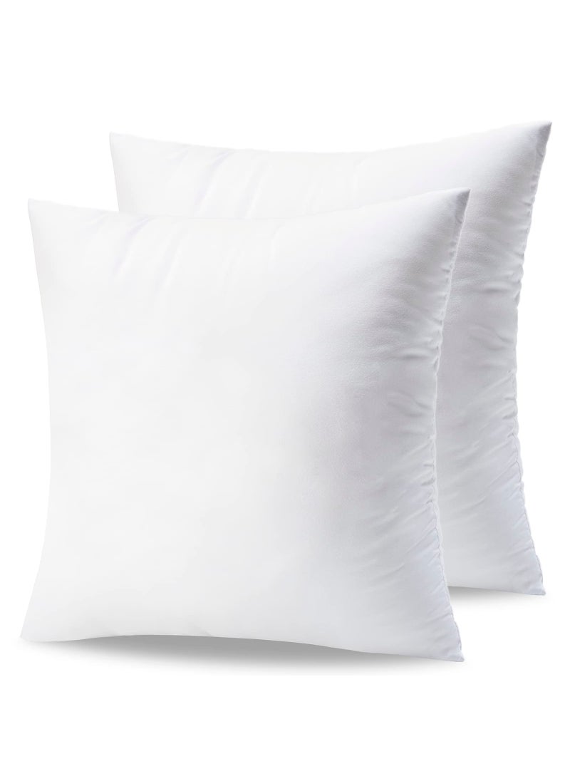 Phantoscope Phantoscope Pillow Inserts 100 Virgin Fiber Hypoallergenic Polyester Throw Pillow Inserts Square Pillows for Couch Sofa Bed 18x18 Inch Pack of 2 