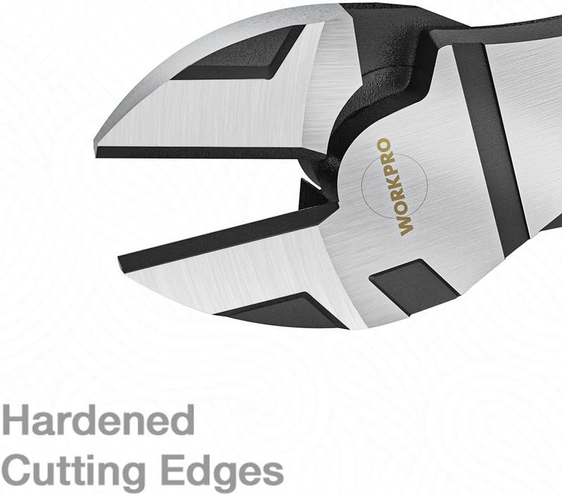 WORKPRO 7-Inch Diagonal Pliers in CRV Steel for Cutting Wires, Bi-material Handle Comfort Grip - Image 3