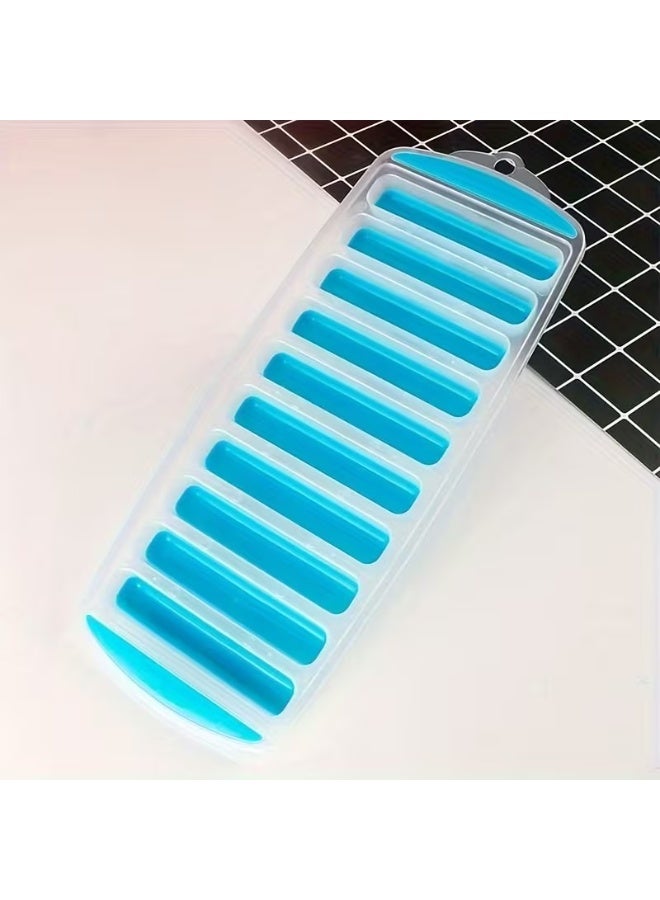 Goolsky 1pc Flexible Silicone Ice Tray with Easy Release and Stackable Design - Makes 10 Large Ice Cubes-food Grade PP Use healthy kitchen tools - Image 3