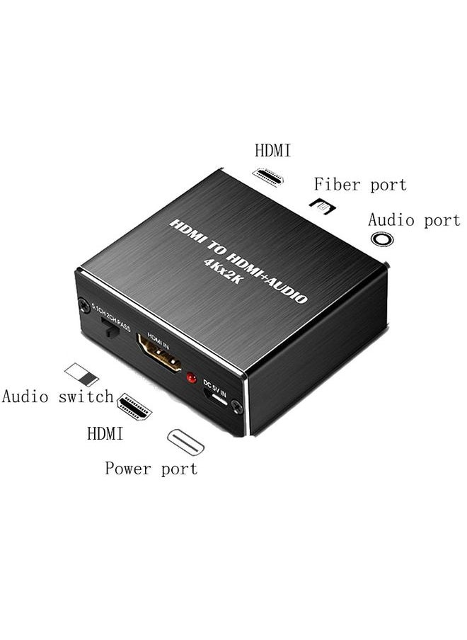 BURAQ HDMI TO HDMI+AUDIO Audio Separator(Black)  - Image 2