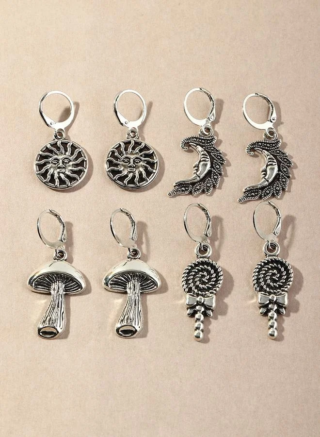 Take Two  Set of 4 - Mushroom Dangle Earrings for Women | Best Price UAE