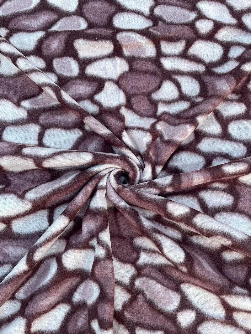 BREVARD BREVARD Single Bed Woolen Fabric Geometric Quilt CoverDuvet CoverRajai CoverBlanket Cover for Winters 70 X 90 Inches Brown and Red Combo of 2  - Image 4