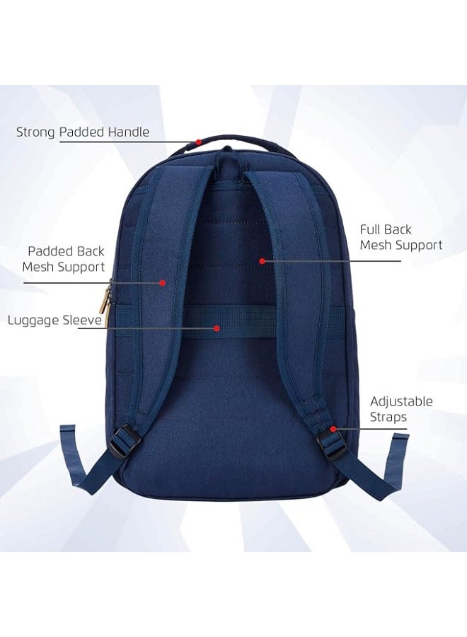 Safari Dart 1 24L College backpack, 2 compartments, 17" laptop compatible, Smart trolley sleeve, Front pocket, college backpack bags for women and men, travel bag, Ideal for Students, Color - Blue - Image 4