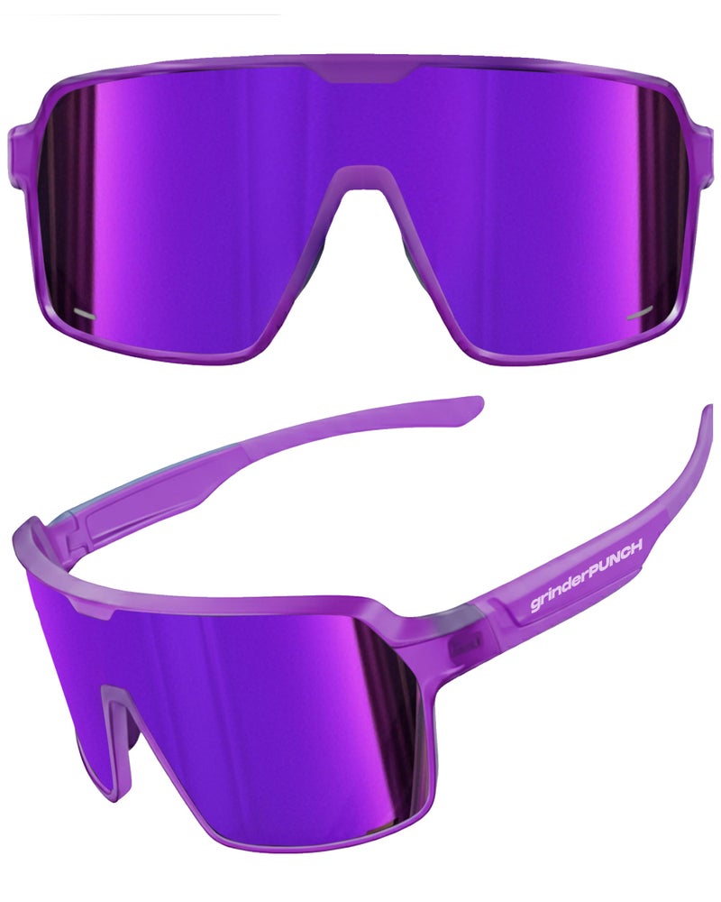 Grinderpunch Polarized Sport Sunglasses For Men And Women  Lightweight Sun Glasses With Uv Protection For Baseball Picketball Snow Hiking Cycling Running Fishing (Purple) - Image 1