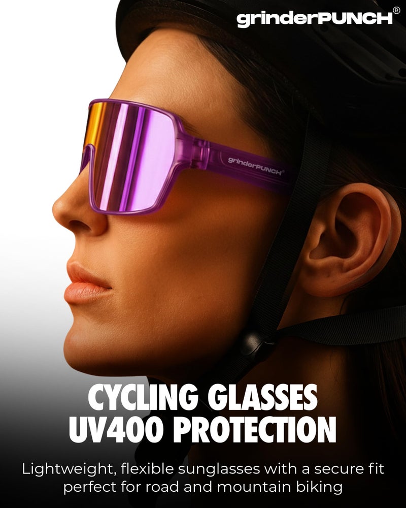 Grinderpunch Polarized Sport Sunglasses For Men And Women  Lightweight Sun Glasses With Uv Protection For Baseball Picketball Snow Hiking Cycling Running Fishing (Purple) - Image 3