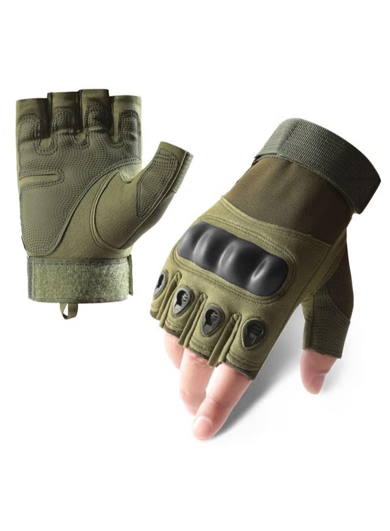 العنوان: قفازات رجالية بدون أصابع للهواء الطلق - للقيادة، التنزه، ركوب الدراجات وقيادة الدراجات النارية - Image 1