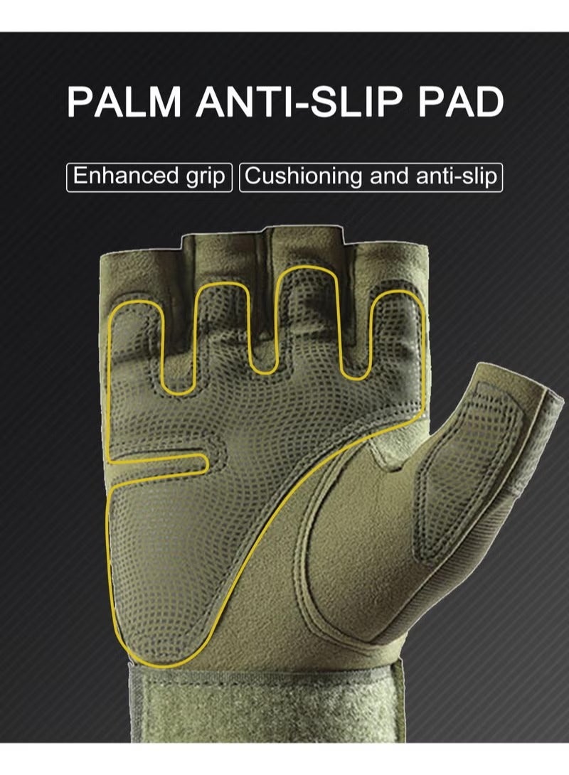 العنوان: قفازات رجالية بدون أصابع للهواء الطلق - للقيادة، التنزه، ركوب الدراجات وقيادة الدراجات النارية - Image 3
