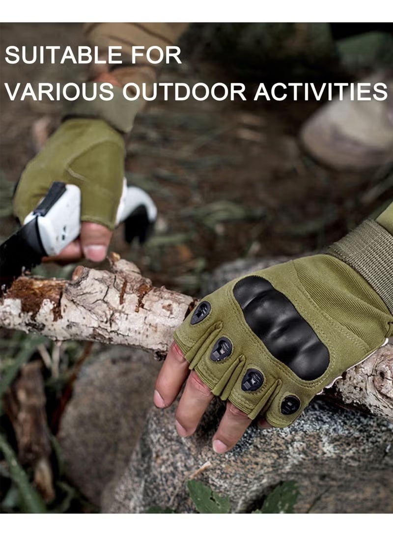 العنوان: قفازات رجالية بدون أصابع للهواء الطلق - للقيادة، التنزه، ركوب الدراجات وقيادة الدراجات النارية - Image 5