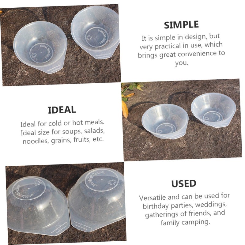 8pcs Plastic Dipping Bowls Set Portable for Party Camping Food Serving - Image 5