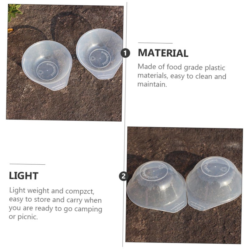 8pcs Plastic Dipping Bowls Set Portable for Party Camping Food Serving - Image 4