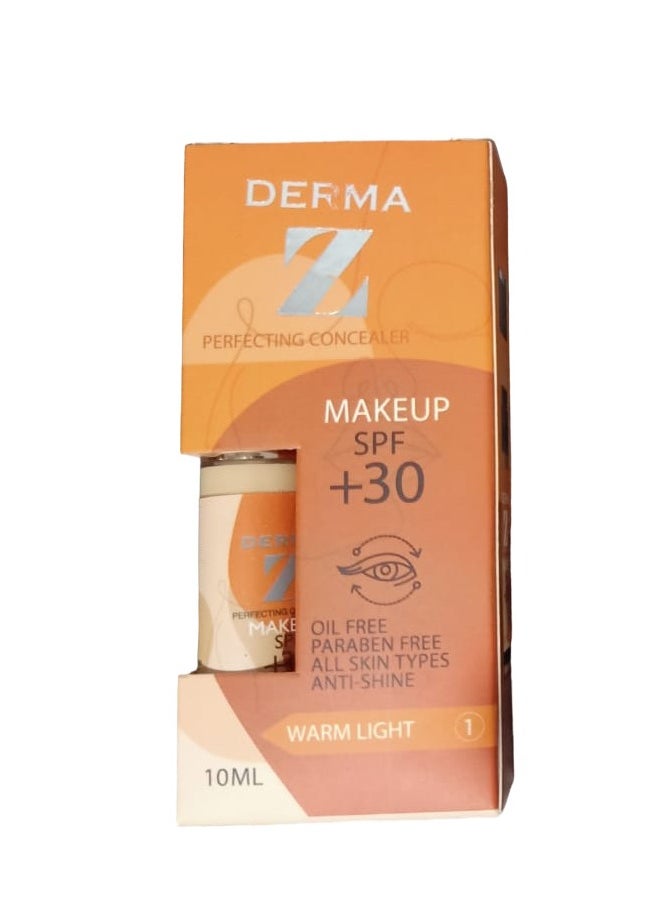 Dermaz - Dermaz Concealer SPF+30 Warm Light 10ml - Image 1