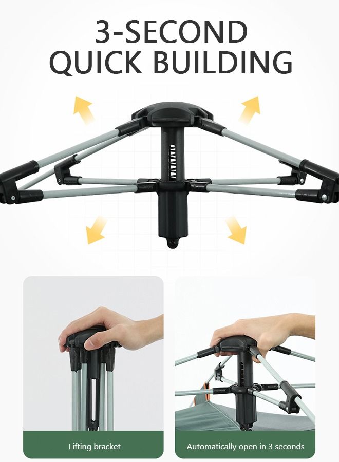 GROIC Pop up Outdoor Camping Tent  with Caring Bag Automatic Lightweight Waterproof for Hiking or Beach-Dark Green - Image 3