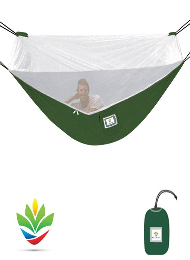 Hammock Bliss Mosquito Free Hammock Bliss - Camping Hammock with Bug Screen Mossy Netting Canopy - Integrated Suspension 100' / 250 cm Rope Per Side - Make Hammock Camping A Bug Free Experience - Image 1