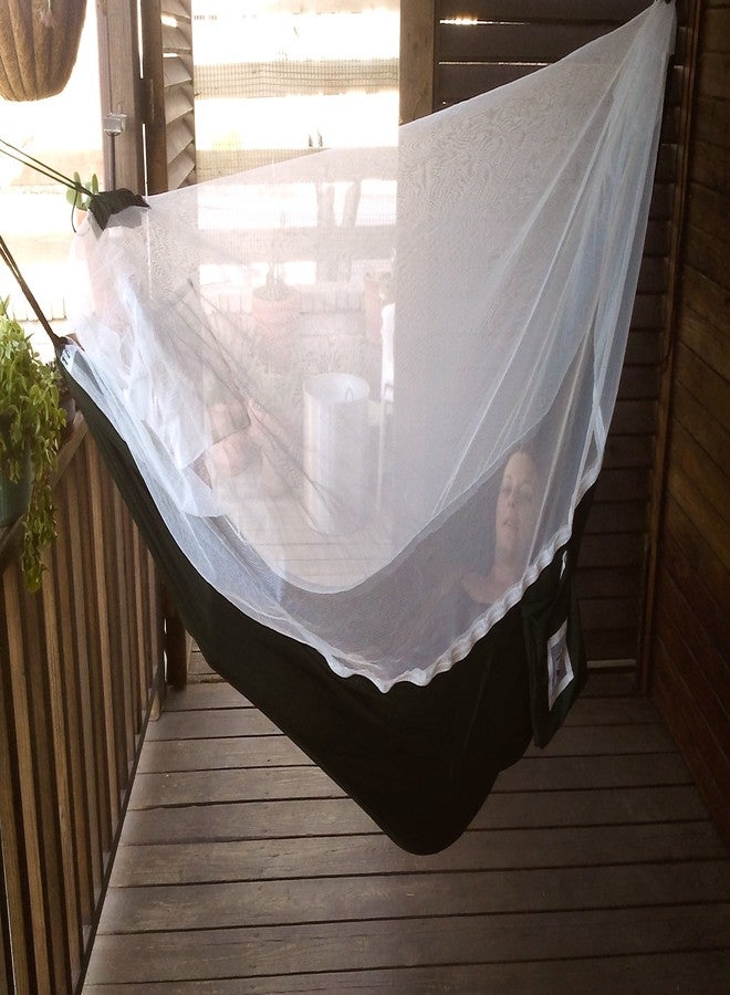 Hammock Bliss Mosquito Free Hammock Bliss - Camping Hammock with Bug Screen Mossy Netting Canopy - Integrated Suspension 100' / 250 cm Rope Per Side - Make Hammock Camping A Bug Free Experience - Image 4