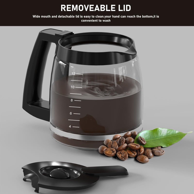 Colidier 12-Cup Coffee Pot Replacement Compatible with Cuisinart Coffee Maker Models SS-12, SS-15, SS-16, DCC-1100BK, DCC-1200, DCC-2650, CHW-12P1, DGB-400, DGB-550BK, DGB-550BK1, DGB-625BC and DGB-700BC - Image 5