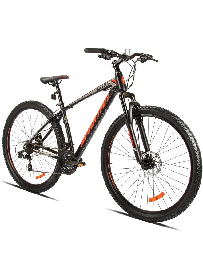 Spartan Master Hardtail Mountain Bike| 29 inch wheel size| 21 speed Shimano gear | For Adult | Charcoal Black  - Image 1