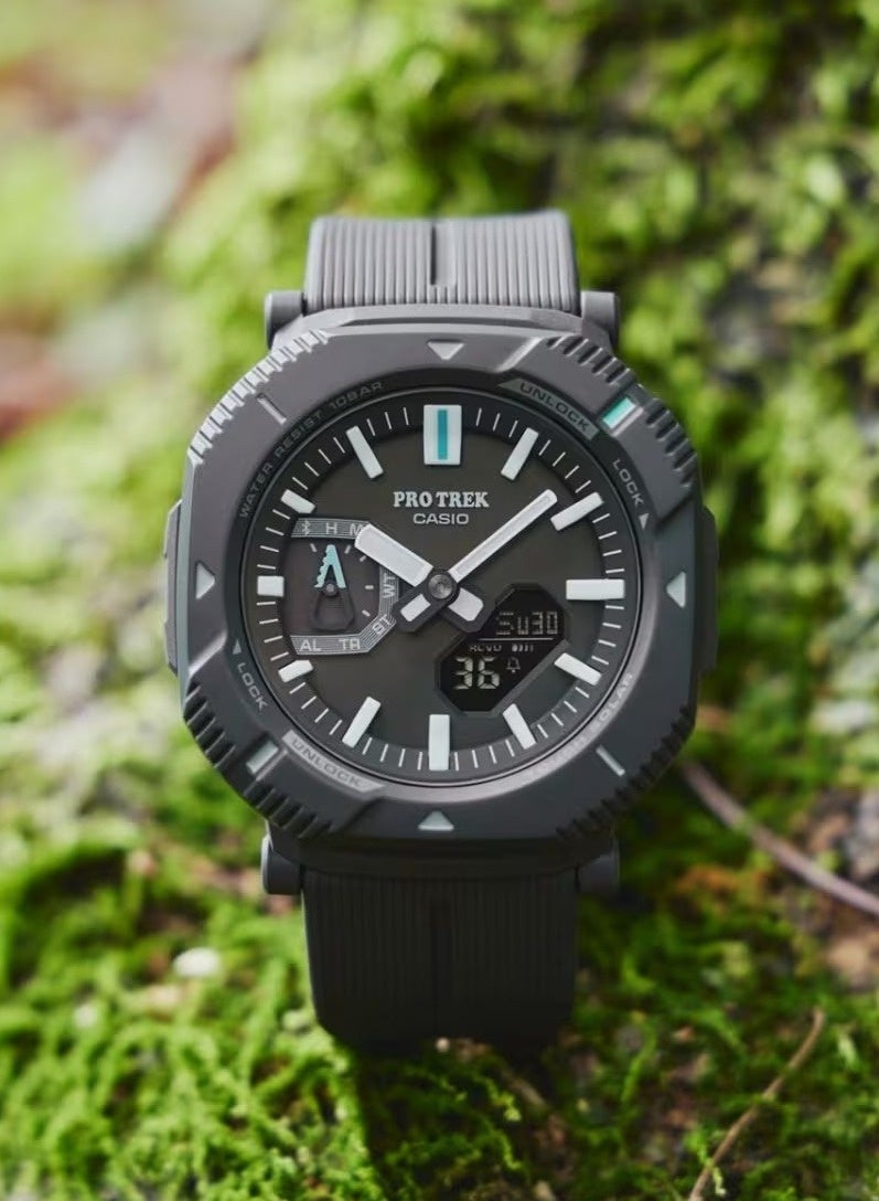 كاسيو Pro Trek Solar Bluetooth Outdoor Men’s Watch PRJ‑B001‑1D, 50.3 mm Black Bio‑Based Resin Case & Band, Smartphone Link, 100 m WR - Image 1