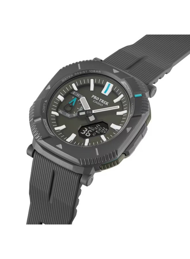 كاسيو Pro Trek Solar Bluetooth Outdoor Men’s Watch PRJ‑B001‑1D, 50.3 mm Black Bio‑Based Resin Case & Band, Smartphone Link, 100 m WR - Image 2
