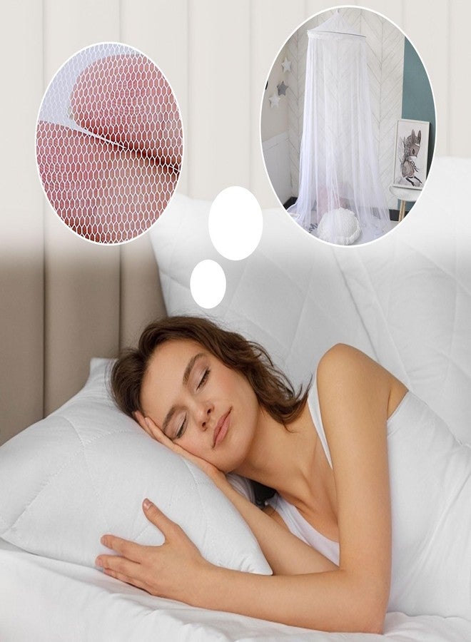 HDFCLUP 4 Pack Mosquito Net for Bed, King Canopy Bed Curtains Queen Size from Ceiling,Dome Mosquito Netting Bed Tent Twin Girls Canopy Bed Decor for Baby Crib,Kid Bed and Adult Beds - Image 3