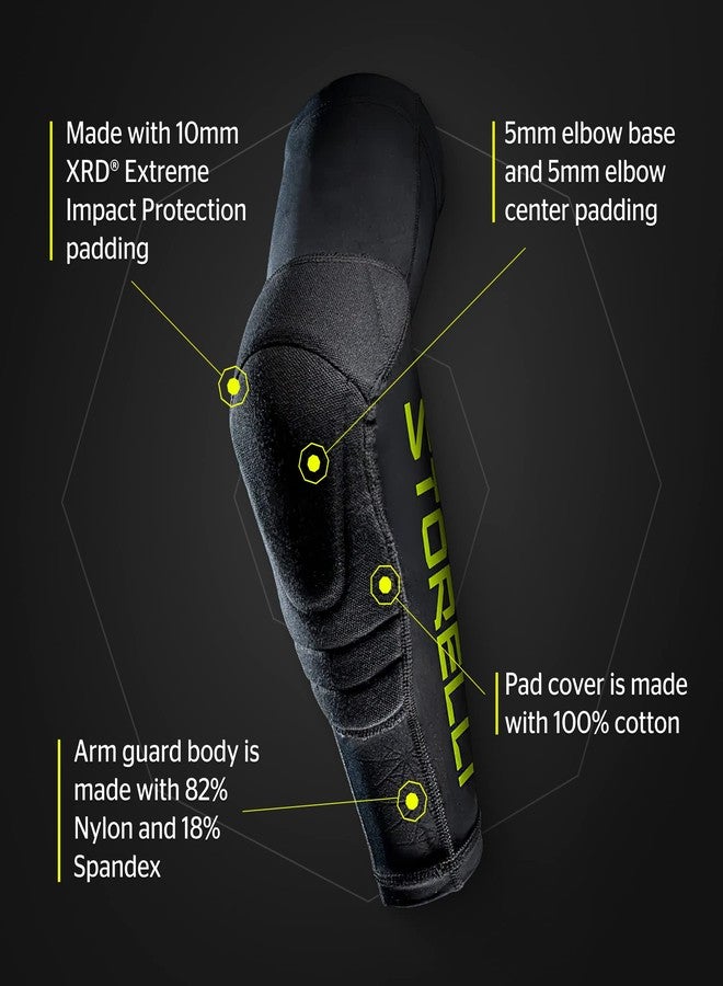Storelli BodyShield Arm Guards | Protective Soccer Elbow Pads | Enhanced Arm Protection | Black | Small - Image 4