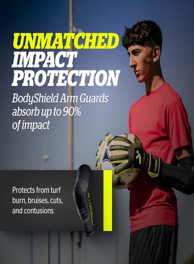 Storelli BodyShield Arm Guards | Protective Soccer Elbow Pads | Enhanced Arm Protection | Black | Small - Image 2