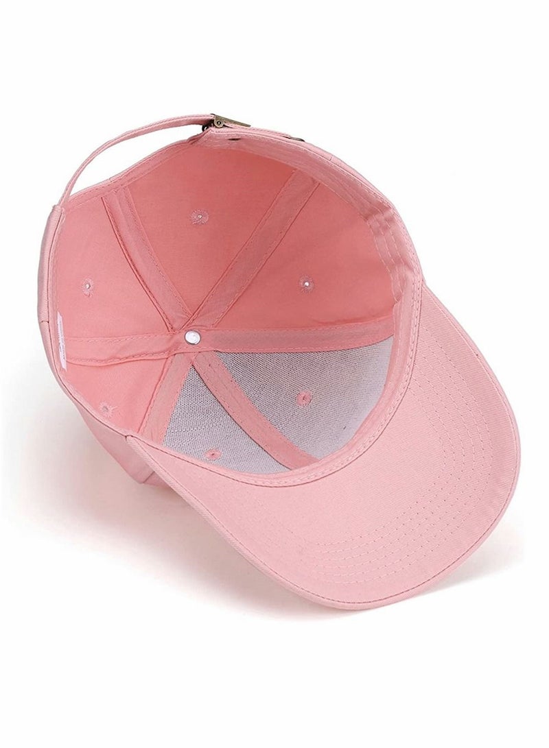 SYOSI Baseball Caps, Pink Baseball Hats, Plain Adjustable Baseball Cap, Classic Panel Hat, Fashionable Dad Hat Fit Outdoor Sports Sun Hat in Summer Fits Men Women, 1 Pcs  - Image 4