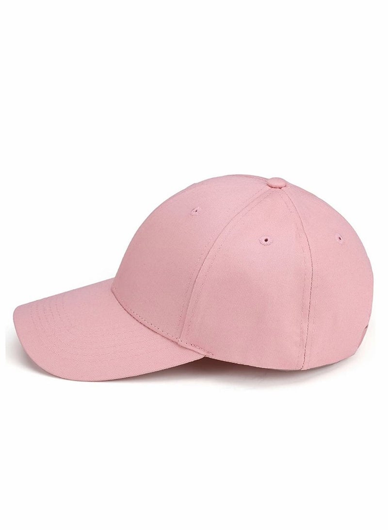 SYOSI Baseball Caps, Pink Baseball Hats, Plain Adjustable Baseball Cap, Classic Panel Hat, Fashionable Dad Hat Fit Outdoor Sports Sun Hat in Summer Fits Men Women, 1 Pcs  - Image 3