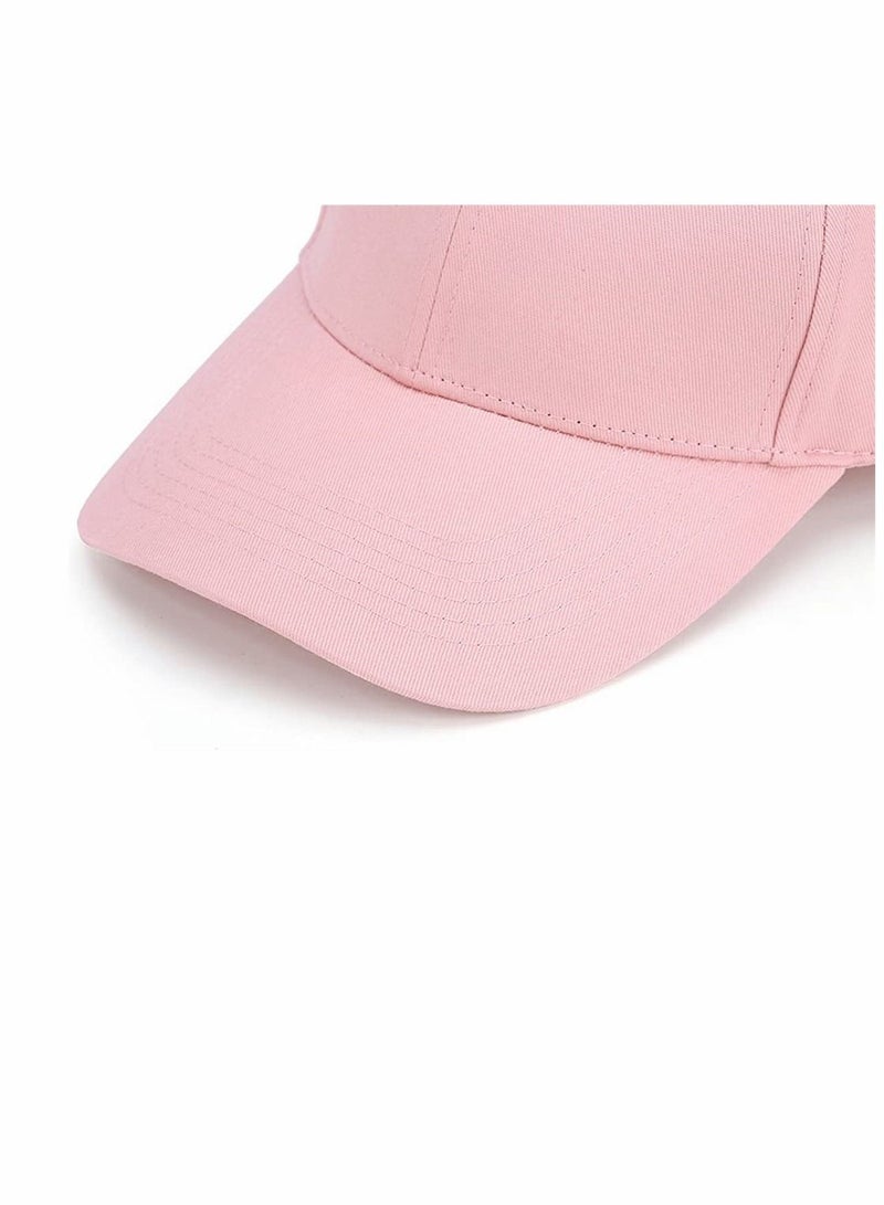 SYOSI Baseball Caps, Pink Baseball Hats, Plain Adjustable Baseball Cap, Classic Panel Hat, Fashionable Dad Hat Fit Outdoor Sports Sun Hat in Summer Fits Men Women, 1 Pcs  - Image 5