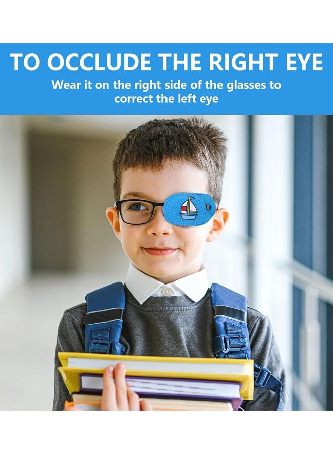 6 Pack Amblyopia Children's Eye Patches, Amblyopia Children's Correction Orthoptic Eye Patch Medical For Squinting Glasses Cover Eye Patch Lazy Eye Strabismus Eye Patches - Image 3