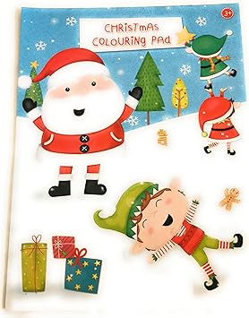 Design Group Christmas Xmas Play Pack Colouring pad Book Snowman elf Santa - Image 2