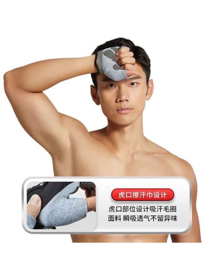 Xtep Fitness Gloves Cycling Men Sports Pull-Up Bar Anti-Slip Bicycle Mountain Climbing Training Half Finger Dumbbell Anti-Cocoon - Image 3