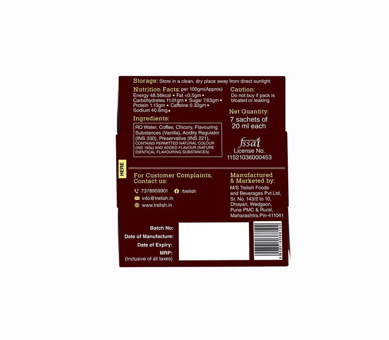 Trelish Coffee Vanilla Coffee And Irish Coffee | Instant Coffee Liquid | Makes 14 Cups | Just Add Milk/Water | Pack of 2 - Image 5