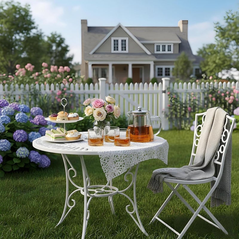 Eworld Glass Teapot Set with Infuser, Stovetop Safe Borosilicate Kettle with 4 Glass Cups - Image 4