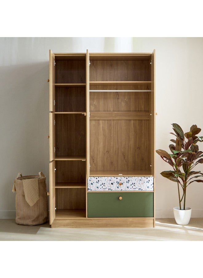 Home Box Fern 5-Door Wardrobe with 2 Drawers 55 x 200 x 120 cm - Image 4