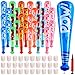 Seematn 30 Sets Inflatable Baseball Bats and Baseballs Set Includes 17 Inch Pow Inflatable Baseball Bats and 25 Inch Mini Foam Baseballs for Sports Party Favor Carnival Birthday Bright Colors - Image 2