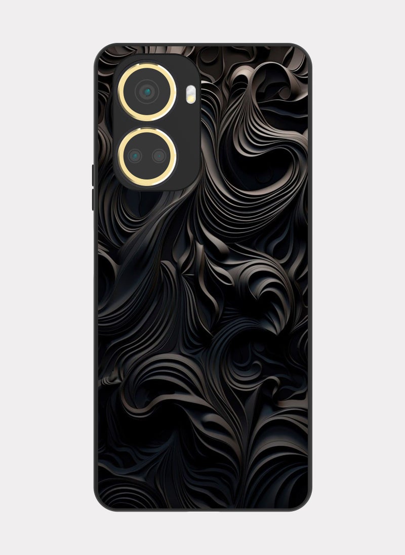 PXLAAT Huawei Nova 10 SE case cover Abstract monochromatic black waves - Image 1