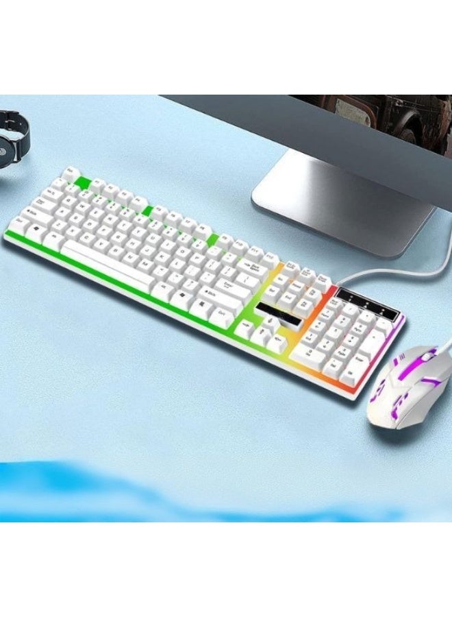 Gaming Keyboard and Mouse Set – Multicolor LED Backlit Wired USB Keyboard for PC  - Image 2