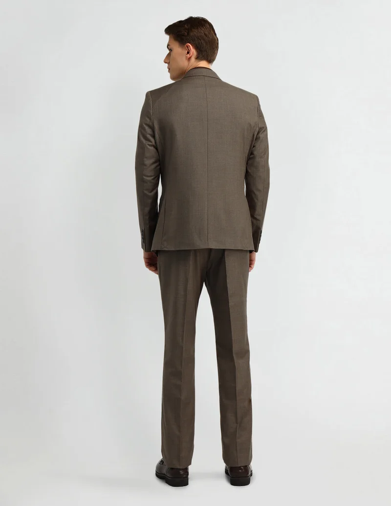 Arrow Brown Self-design Tailored Fit Suit for Men | Best Price UAE