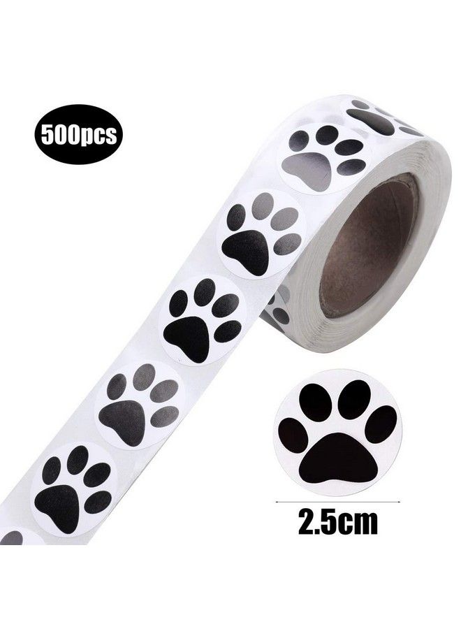 Pengxiaomei Paw Prints Stickers(1 Inch 500 Stickers) Dog Puppy Paw Stickers Paw Prints Labelsanimal Shape Wall Decalpaw Stickers Roll For Kidsparties Vets Kennels And Mailing  - Image 4