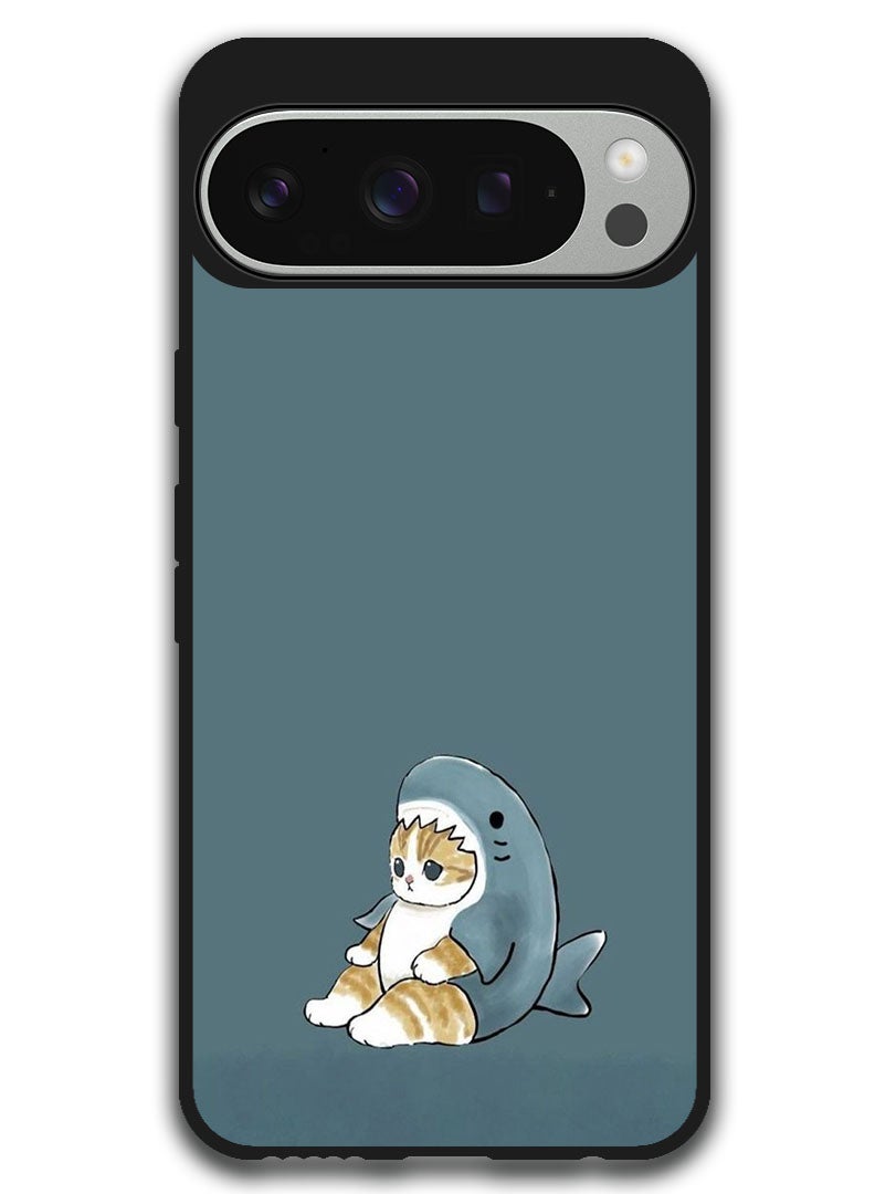 Theodor Protective Case Anti Scratch Shock Proof Bumper Cover For Google Pixel 9 Pro XL Cat and fish - Image 1