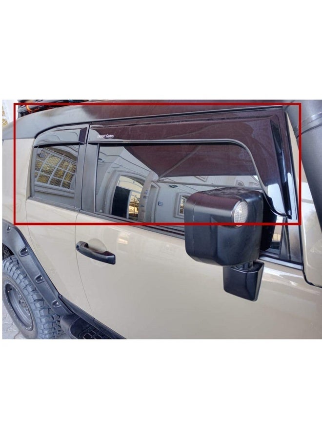 Generic Window Visors and Rain Guards for Toyota FJ Cruiser 2007 2008 2009 2010 2011 2012 2013 2014 2015 2016 2017 2018 2019 2020 2021 2022  - Image 2