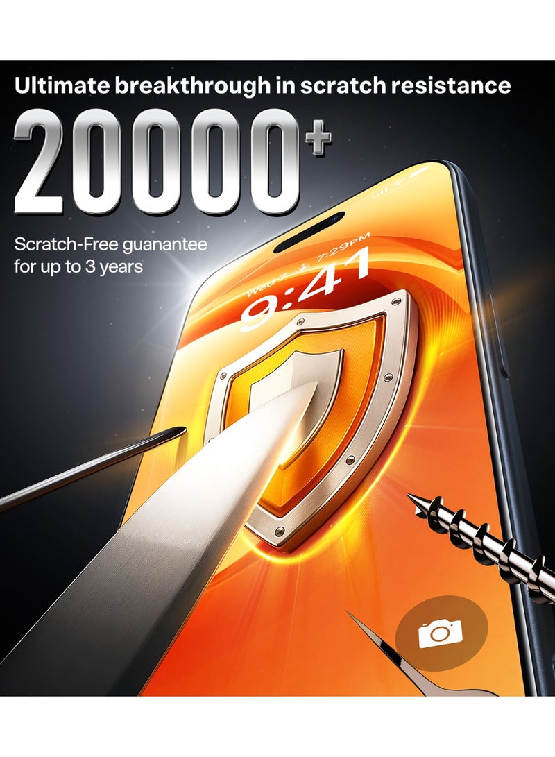 حماية شاشة آيفون إير، زجاج مقسى 9H+ من الفضاء، تركيب بخطوة واحدة، مقاوم للكسر بمعايير عسكرية، تغطية كاملة بدون فقاعات - Image 4