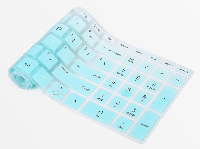 Vnj Accessories Premium Keyboard Cover Protector for New Hp Pavilion 15-Eh 15-Eg 15-Er Series Laptop - Gr. Mint - Green - Image 3