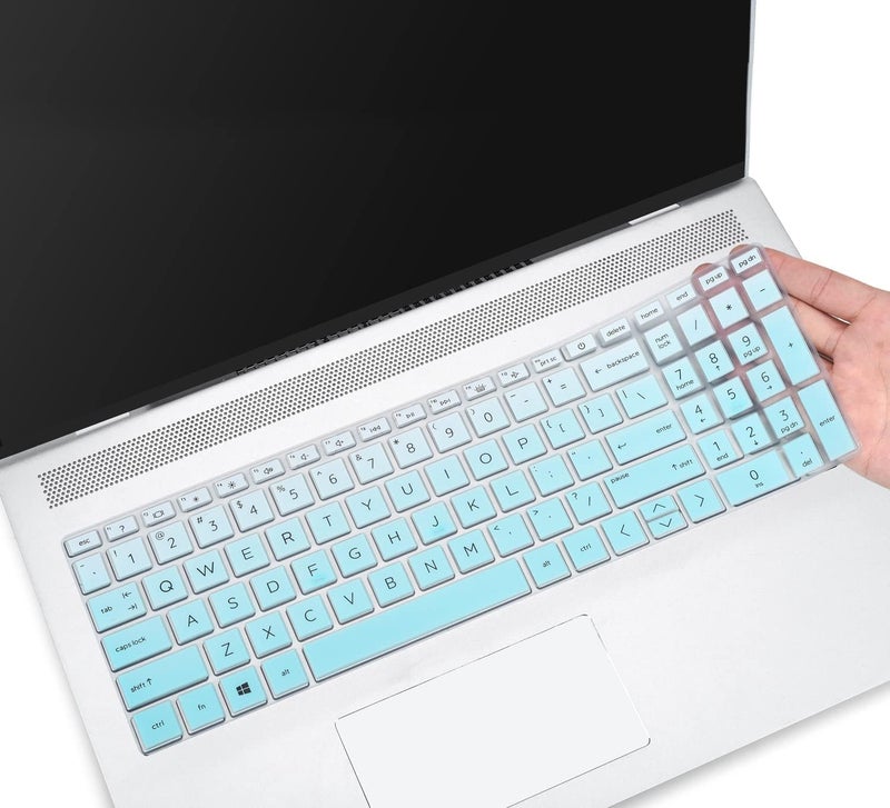 Vnj Accessories Premium Keyboard Cover Protector for New Hp Pavilion 15-Eh 15-Eg 15-Er Series Laptop - Gr. Mint - Green - Image 1